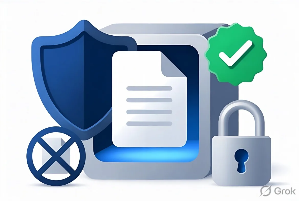 Secure document vault with privacy and report protection